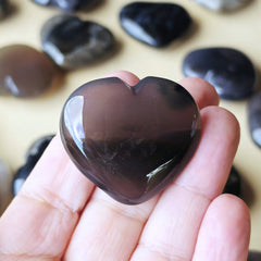 Volcanic Agate Hearts | Hidden Glow
