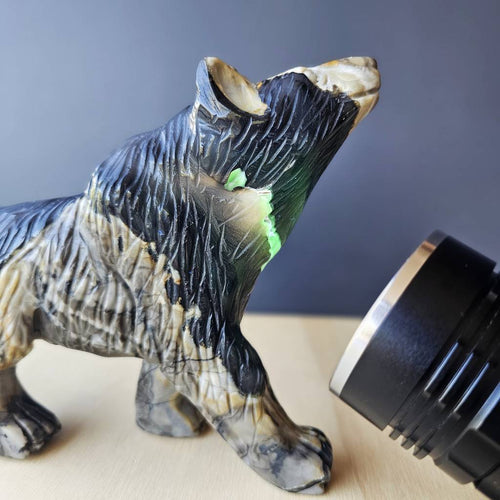 Volcanic Agate Wolf | Guardian Of The Flame