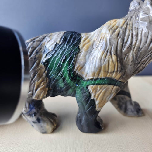 Volcanic Agate Wolf | Guardian Of The Flame