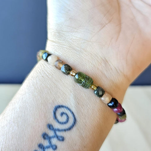 Watermelon Tourmaline Bracelet | Pixiu Presence