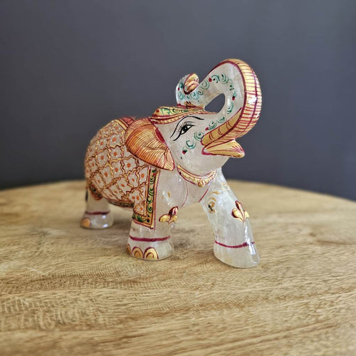 Yellow Aventurine | Hand Painted Elephant 550gms