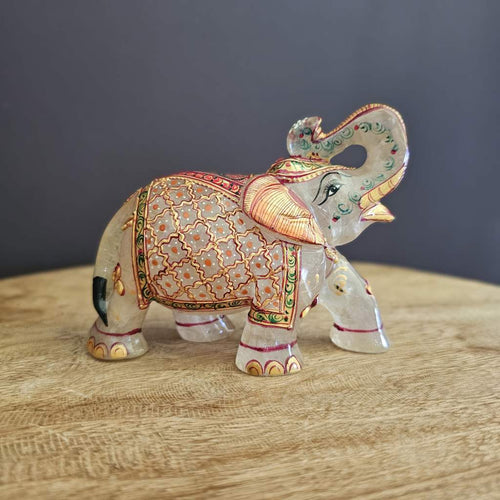 Yellow Aventurine | Hand Painted Elephant 550gms