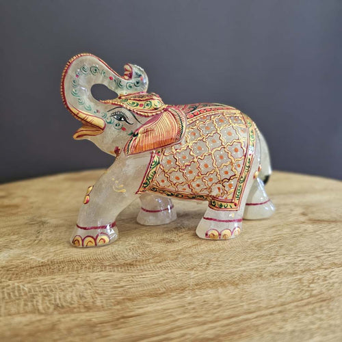 Yellow Aventurine | Hand Painted Elephant 550gms