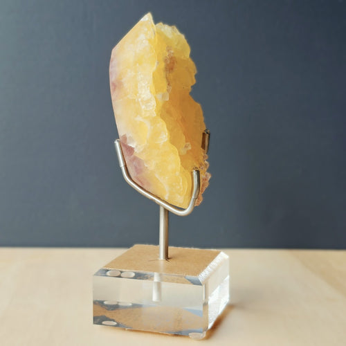 Yellow Botryoidal Fluorite & Purple Octahedral Fluorite | 528gms