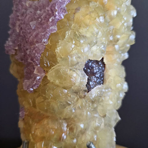 Yellow Botryoidal Fluorite & Purple Octahedral Fluorite | Fluorite Crown Jewel 2.9kgs