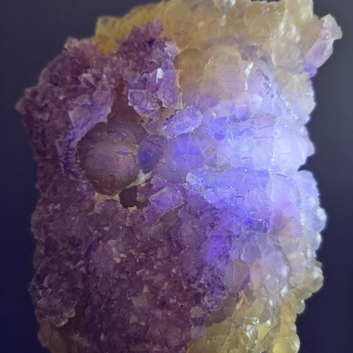 Yellow Botryoidal Fluorite & Purple Octahedral Fluorite | Fluorite Crown Jewel 2.9kgs