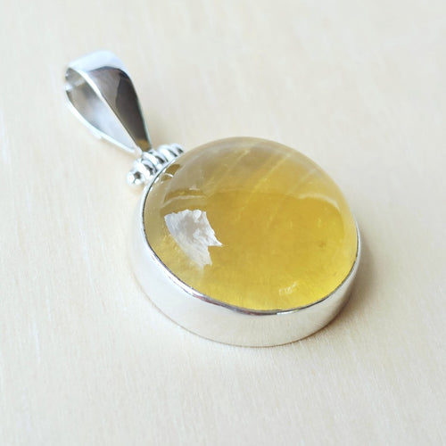 Yellow Fluorite Pendant | Golden Clarity
