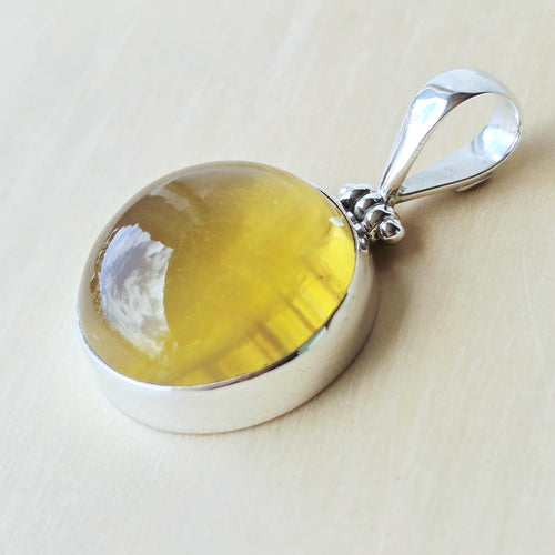 Yellow Fluorite Pendant | Golden Clarity