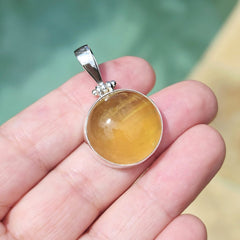 Yellow Fluorite Pendant | Golden Clarity