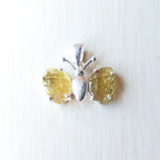 Yellow Tourmaline Butterfly Pendant | Wings Of Balance