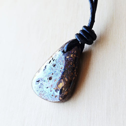 Yowah Nut Opal Pendant | Rainbow Prism