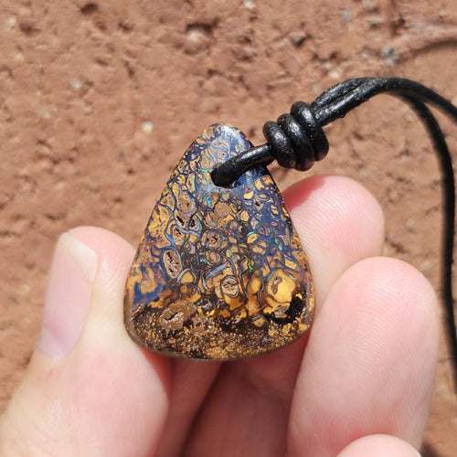 Yowah Nut Opal Pendant | Rainbow Prism