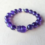 Amethyst Pixiu crystal bracelet handmade in Australia with protective energy and natural gemstone beads.