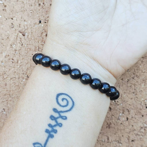 Australian handmade Shungite bracelet for strength and vitality.