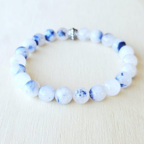 Dumortierite blue needle bracelet for spiritual clarity, patience and balance.