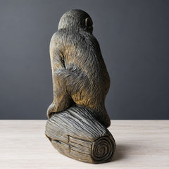Gold Sheen Obsidian Monkey & Peach Carving