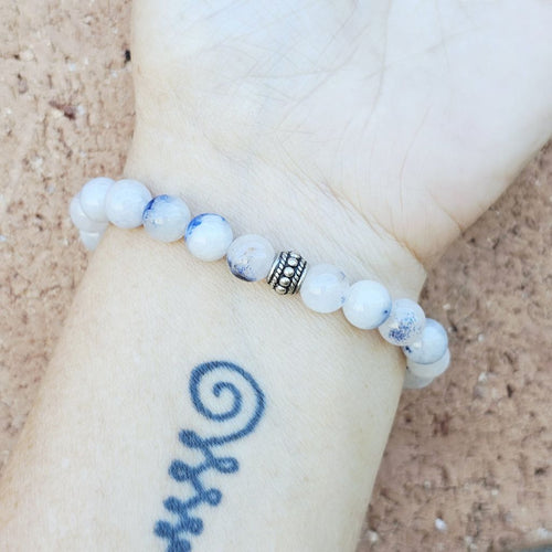 High-grade Dumortierite crystal bracelet for energy alignment and intuition.