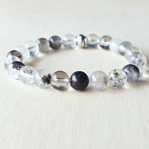Inclusion Quartz crystal bracelet handmade in Australia, symbol of unity.