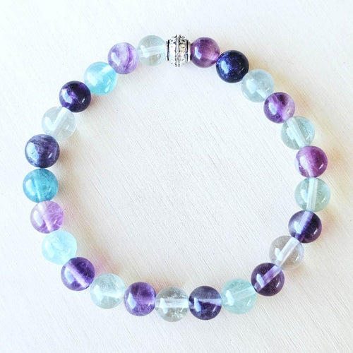 Natural gemstone bracelet balancing all Chakras with calm energy.