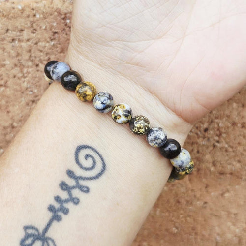 Natural Orbicular Jasper bracelet promoting renewal and emotional harmony.
