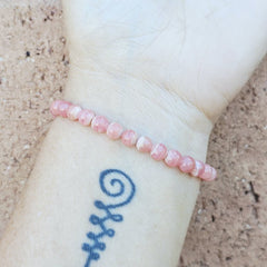 Crystal bracelet promoting emotional balance and inner peace.