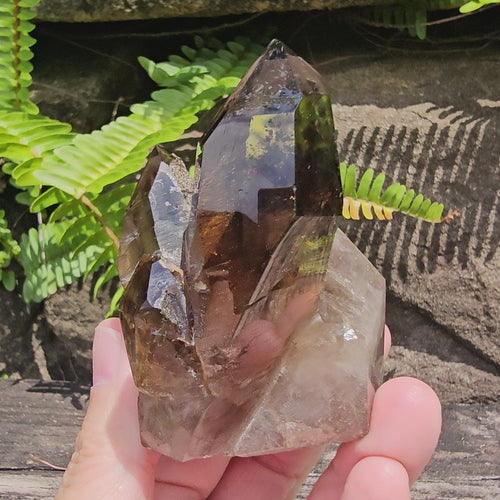 Smoky Quartz Faceted Cluster | Ancient Alignment