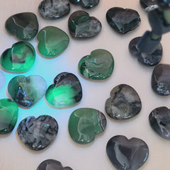 Volcanic Agate Hearts | Hidden Glow