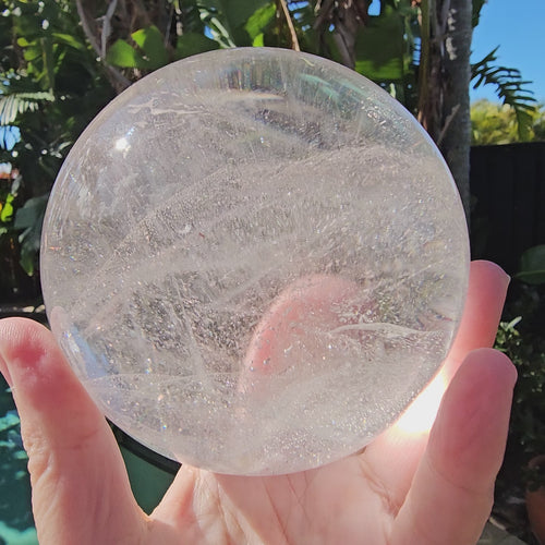 Clear Quartz Sphere | Rainbow Light Activator