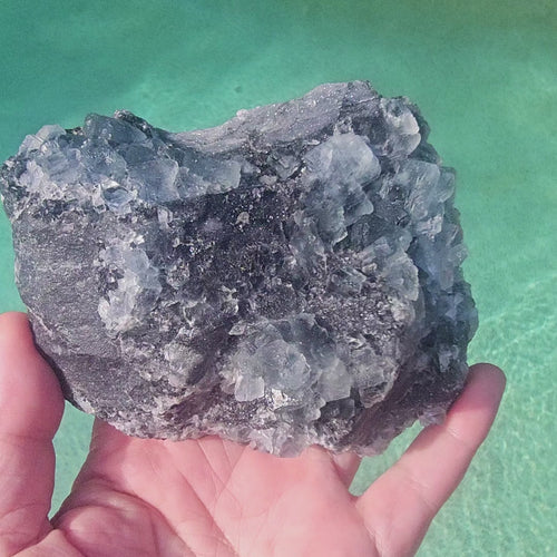 Green Blue Cubed Etched Fluorite | Specimen 541gms