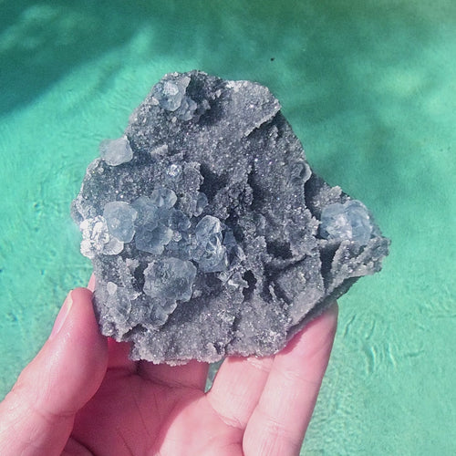 Green Blue Cubed Etched Fluorite | Specimen 160gms