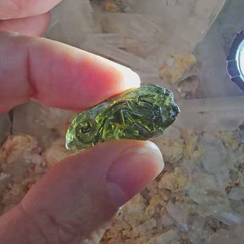 Moldavite | Dragon Carving 4g