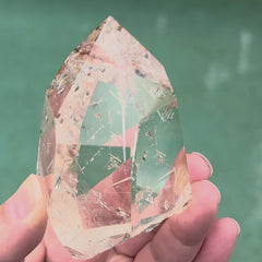 Brazilian Quartz With White Rutile & Hematoid Inclusions | Threads Of Light