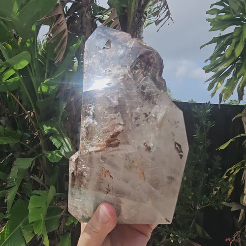 Smoky & Inclusion Quartz Faceted Freeform| Smoky Horizon