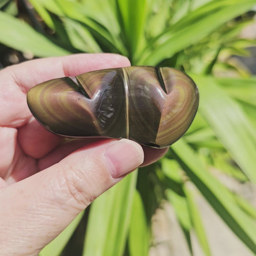Rainbow Obsidian Twin Heart | Union Eclipse