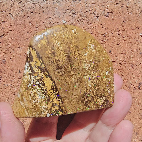 Rare Large Blonde Yowah Nut Opal | Freestanding Polished Specimen 420 Cts