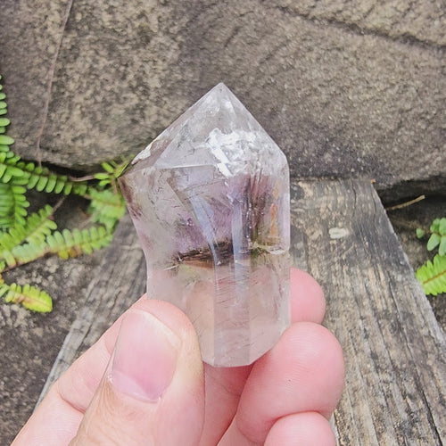 Rutilated, Amethyst & Inclusion Quartz| Faceted Freeform 46gms