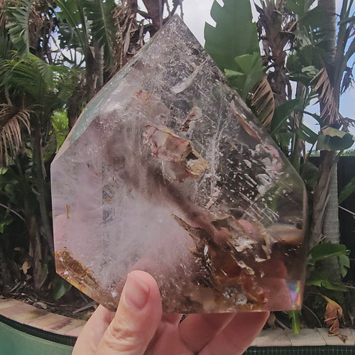 Smoky & Inclusion Quartz Faceted Freeform| Electric Smoke