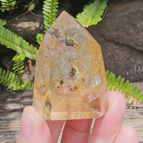 Inclusion Quartz Faceted Freeform | Hematite Untamed 70gms