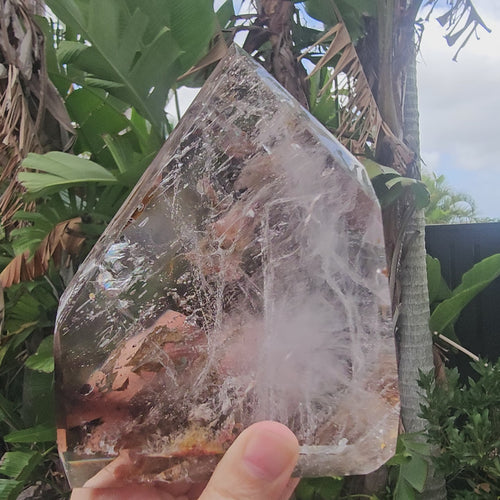 Smoky & Inclusion Quartz Faceted Freeform| Electric Smoke