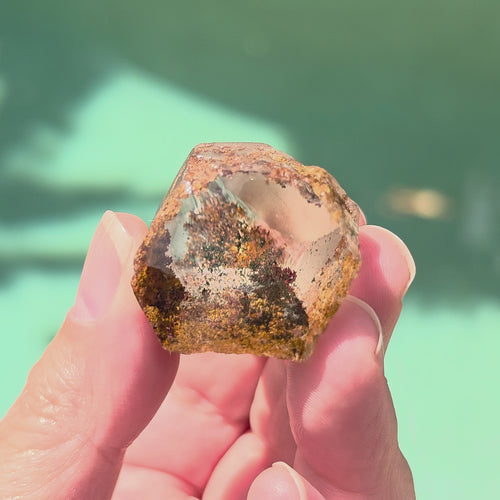 Inclusion Quartz Cut-Termination Crystal | Earth Suspended