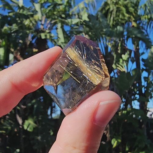 Golden Rutilated Faceted Quartz| 32gms