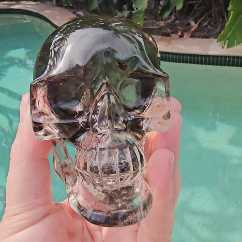 Smoky Quartz Skull- AA Grade | The Shadow Guardian
