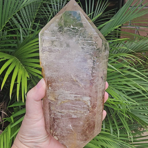 Inclusion Enhydro Quartz Double Termination | Reflections Of The Ancients