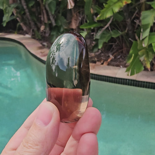 Smoky Quartz Palm Stone - AAA Grade | 105gm