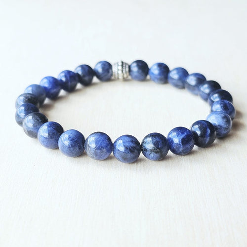 Handmade Sodalite crystal bracelet for clarity and communication.
