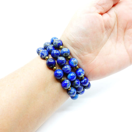 Lapis Lazuli Bracelet | 8mm & 10mm Beads