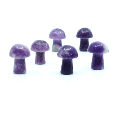 Lepidolite Mini Mushrooms