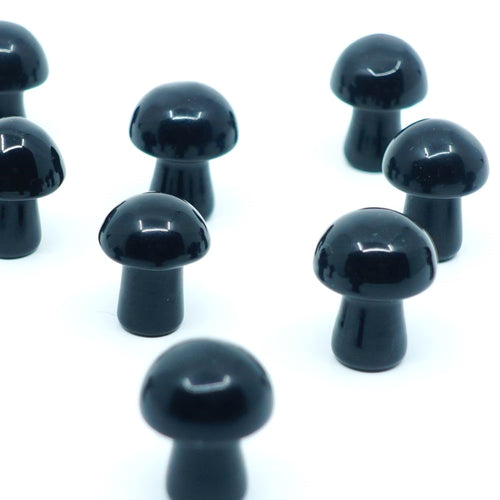 Obsidian Mini Mushrooms